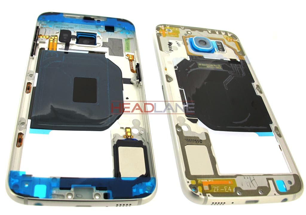 Samsung SM-G920F Galaxy S6 Middle Cover / Chassis - Blue - view 2
