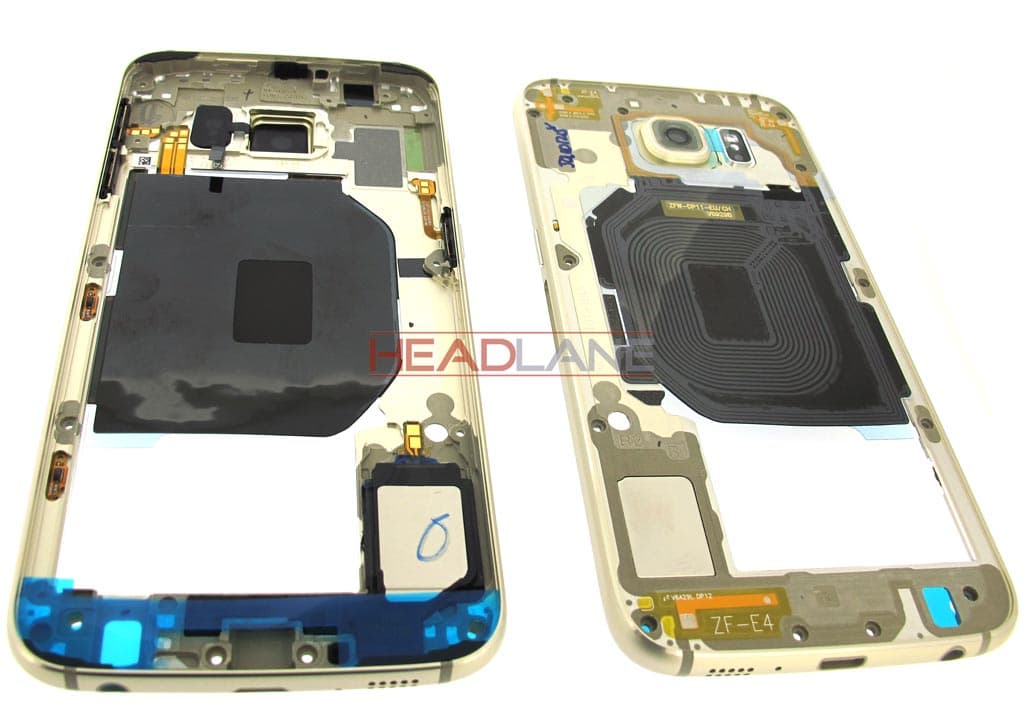 Samsung SM-G920F Galaxy S6 Middle Cover / Chassis - Gold - view 2