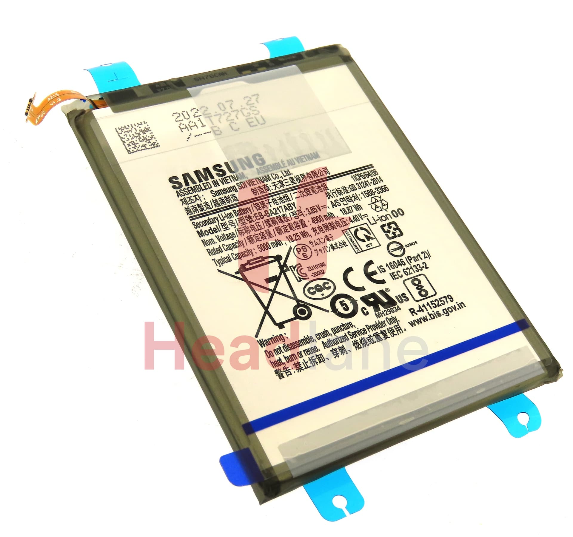 Samsung SM-A217 A125 A127 A135 A137 M127 A047 Galaxy A21s A12 / Nacho A13 M12 A04s Internal Battery EB-BA217ABY - view 2