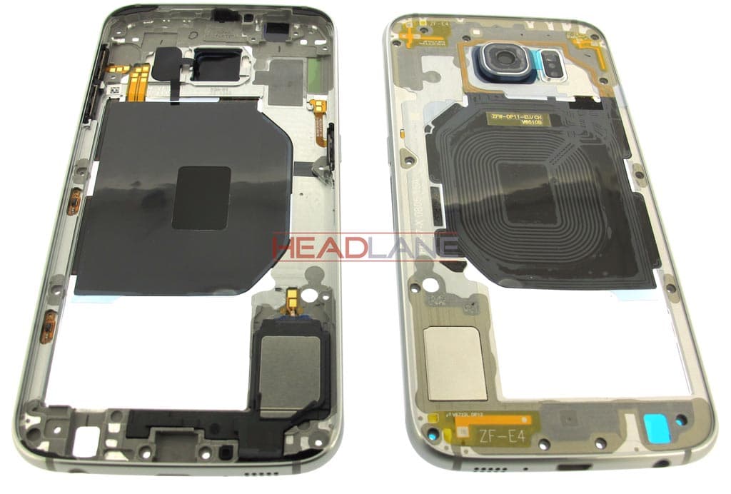 Samsung SM-G920F Galaxy S6 Middle Cover / Chassis - Black - view 2