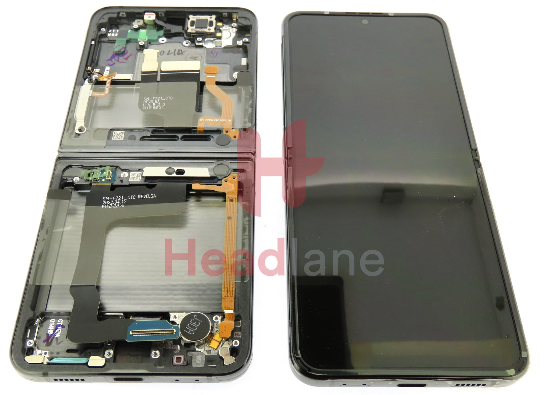 Samsung SM-F721 Galaxy Z Flip4 5G LCD Display / Screen + Touch - Graphite - view 3