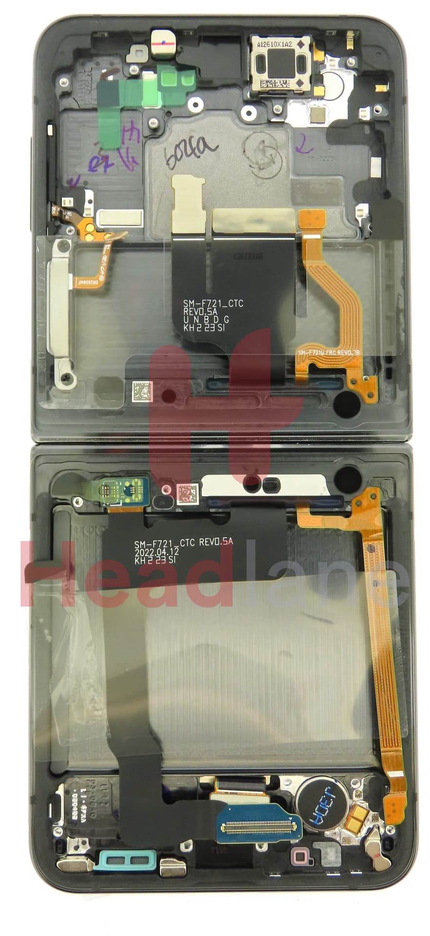 Samsung SM-F721 Galaxy Z Flip4 5G LCD Display / Screen + Touch - Graphite - view 4