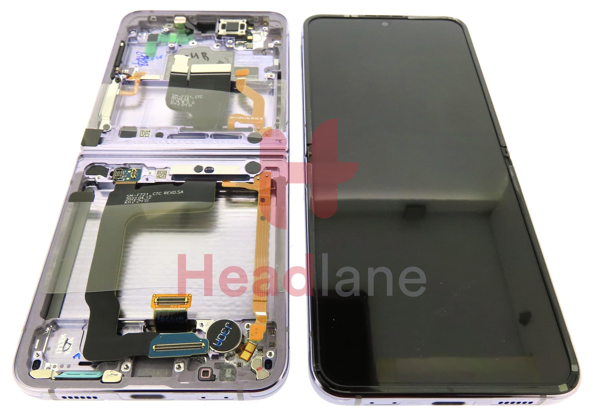 Samsung SM-F721 Galaxy Z Flip4 5G LCD Display / Screen + Touch - Bora Purple - view 2