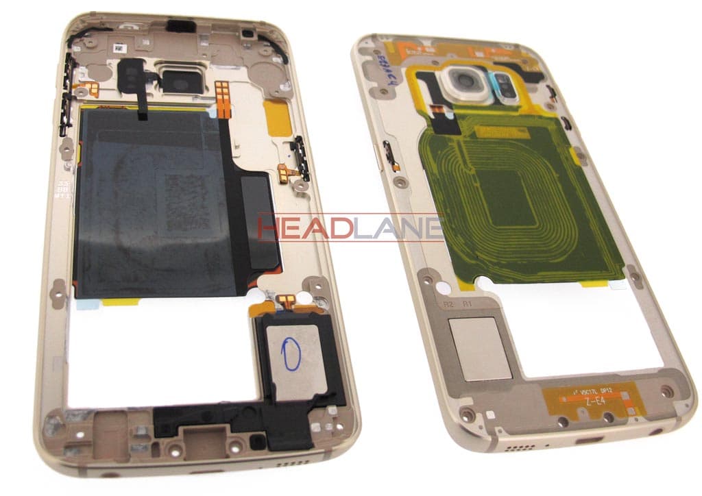 Samsung SM-G925F Galaxy S6 Edge Middle Cover/Chassis - Gold - view 2