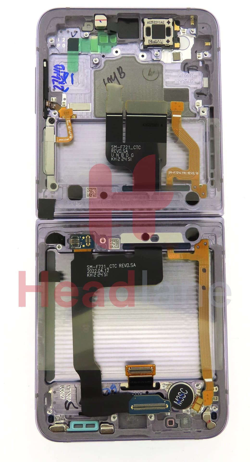 Samsung SM-F721 Galaxy Z Flip4 5G LCD Display / Screen + Touch - Bora Purple - view 4