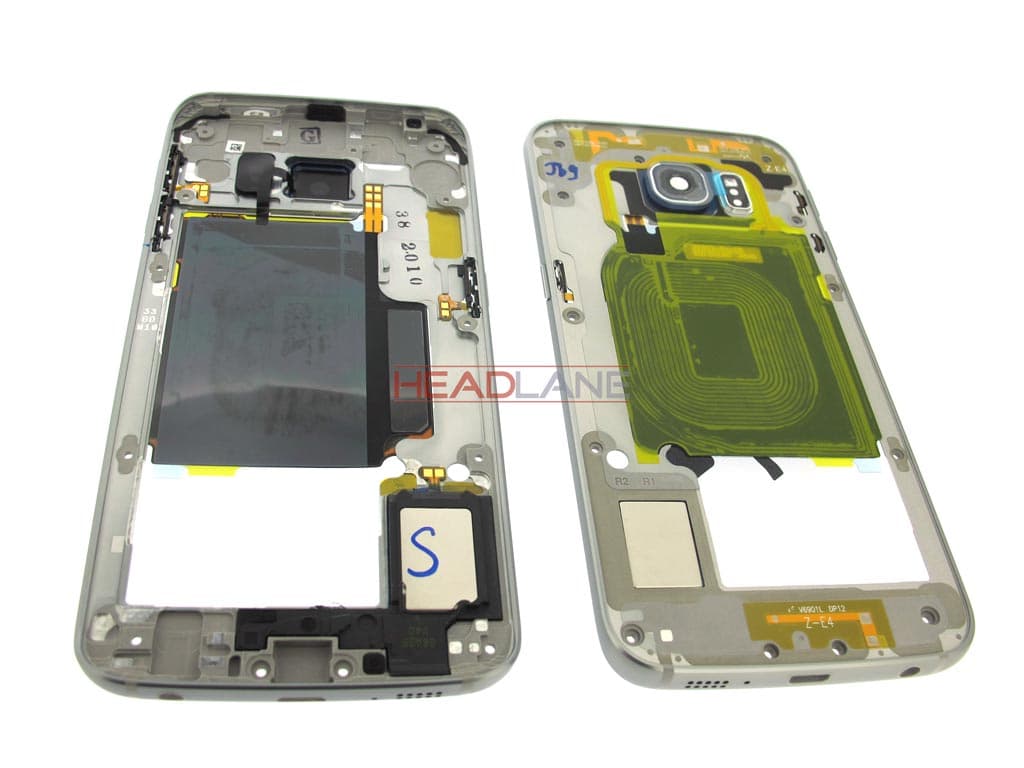 Samsung SM-G925F Galaxy S6 Edge Middle Cover/Chassis - Black - view 2