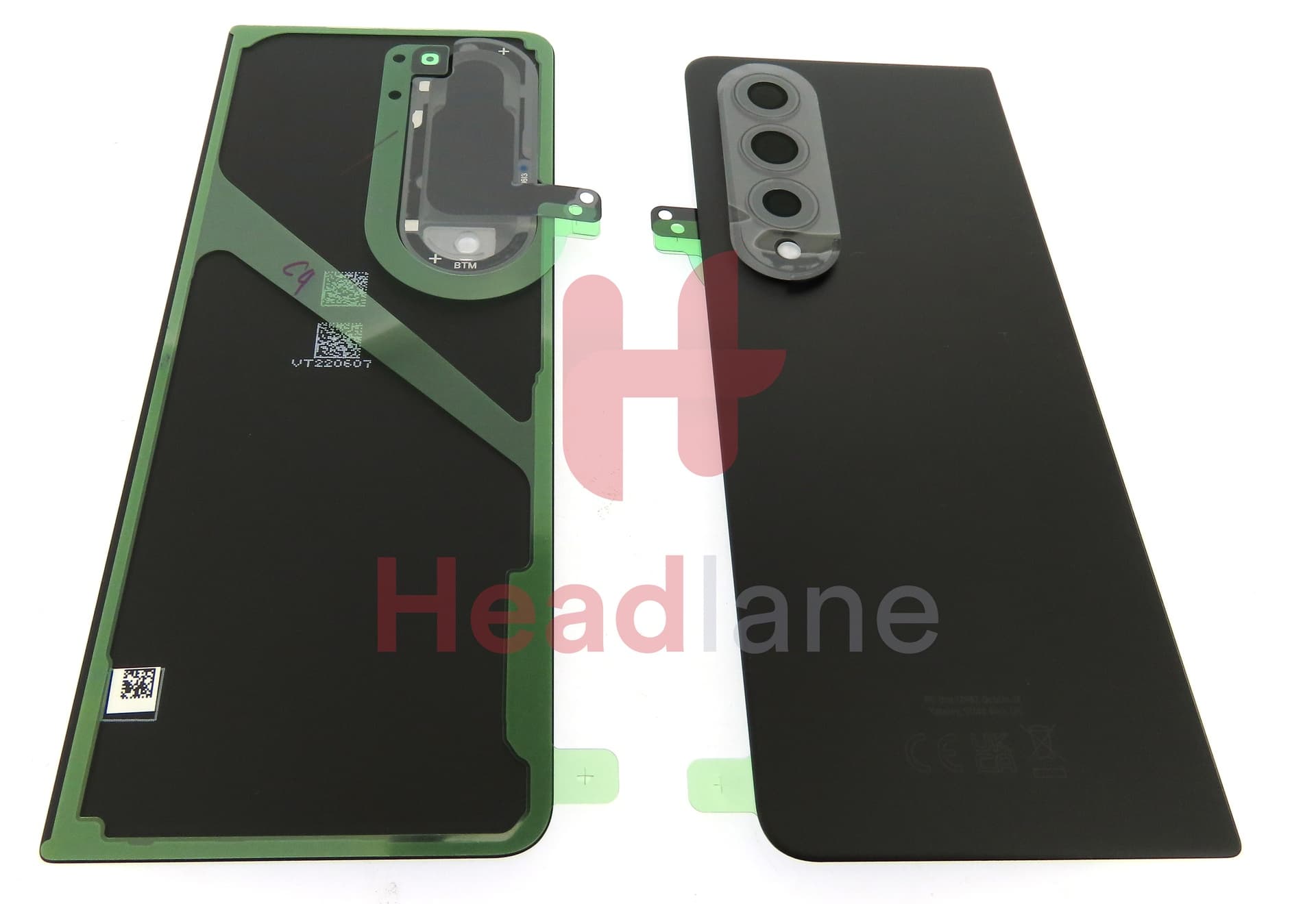 Samsung SM-F936 Galaxy Z Fold4 5G Back / Battery Cover - Phantom Black - view 3