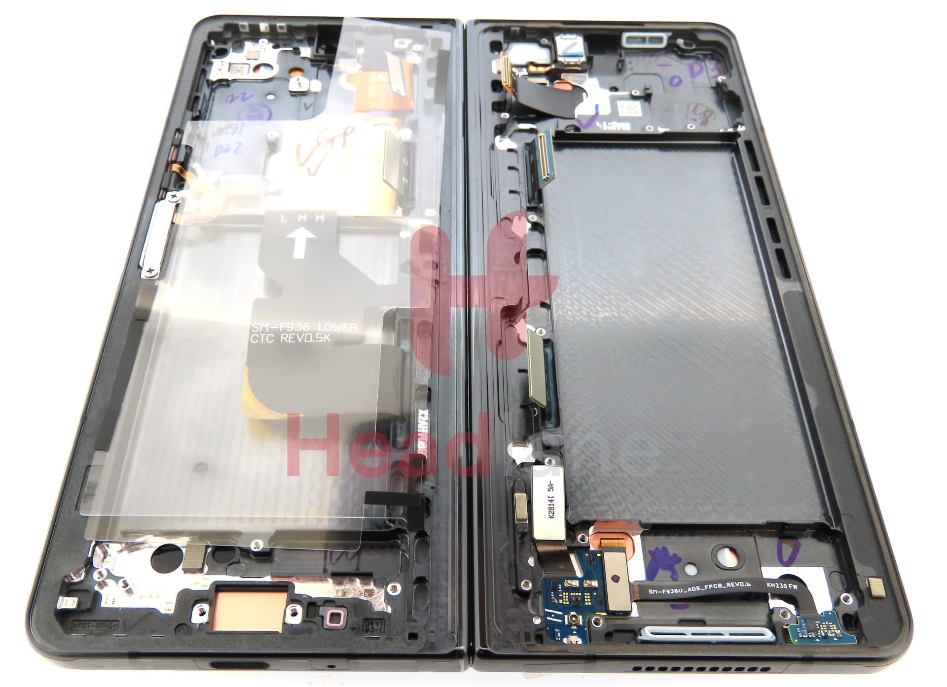 Samsung SM-F936 Galaxy Z Fold4 5G LCD Display / Screen + Touch - Phantom Black - view 2