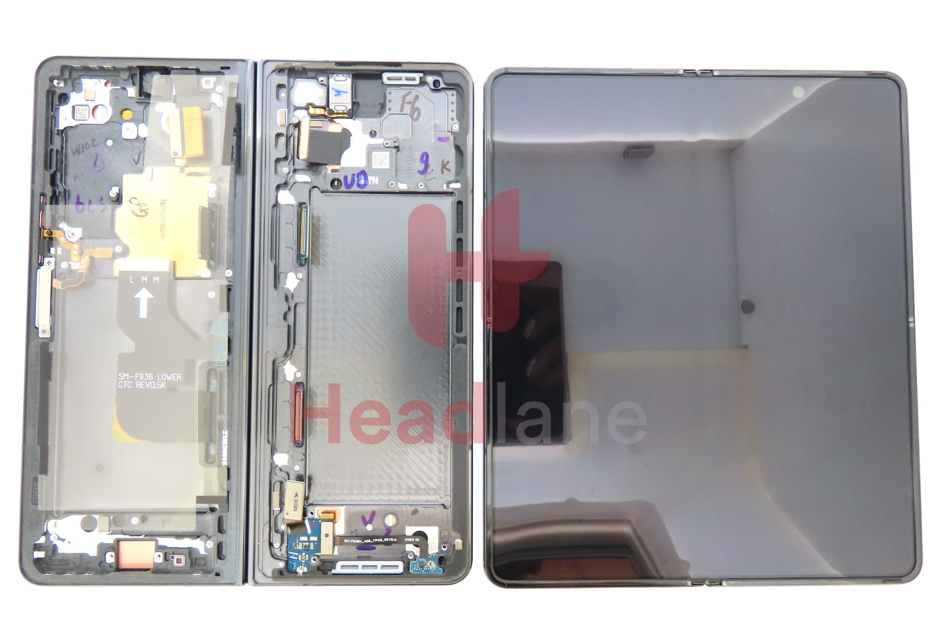 Samsung SM-F936 Galaxy Z Fold4 5G LCD Display / Screen + Touch - Phantom Black - view 3