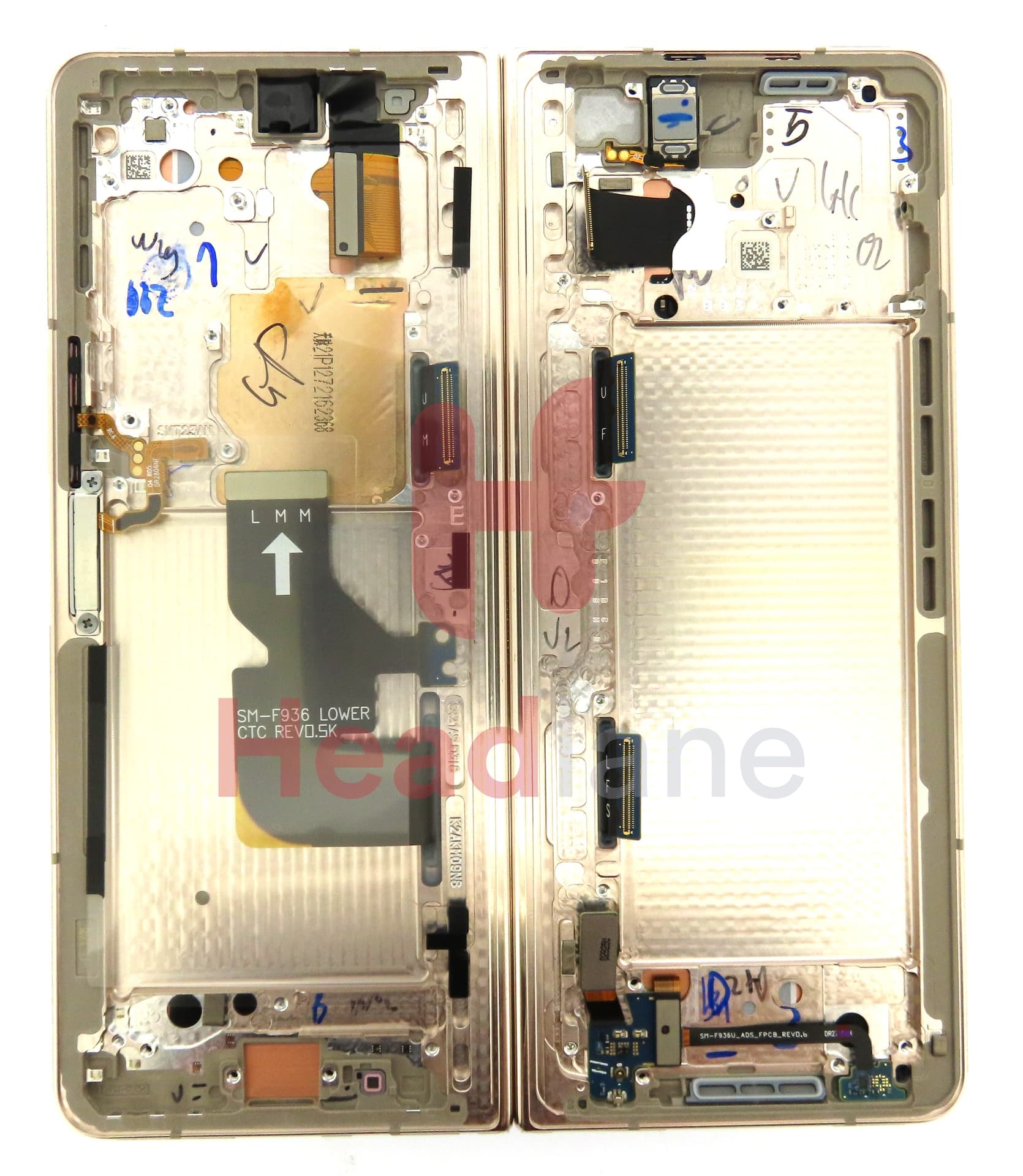 Samsung SM-F936 Galaxy Z Fold4 5G LCD Display / Screen + Touch - Beige - view 2