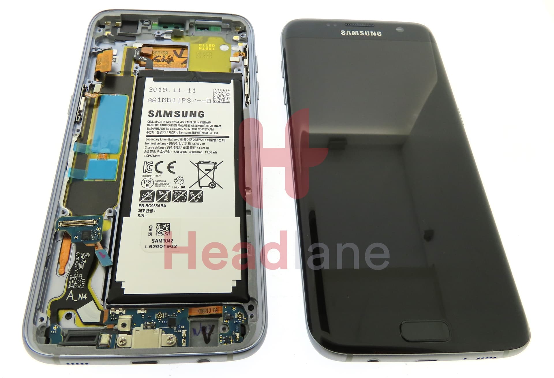 Samsung SM-G935F Galaxy S7 Edge LCD Display / Screen + Touch + Battery - Black 3