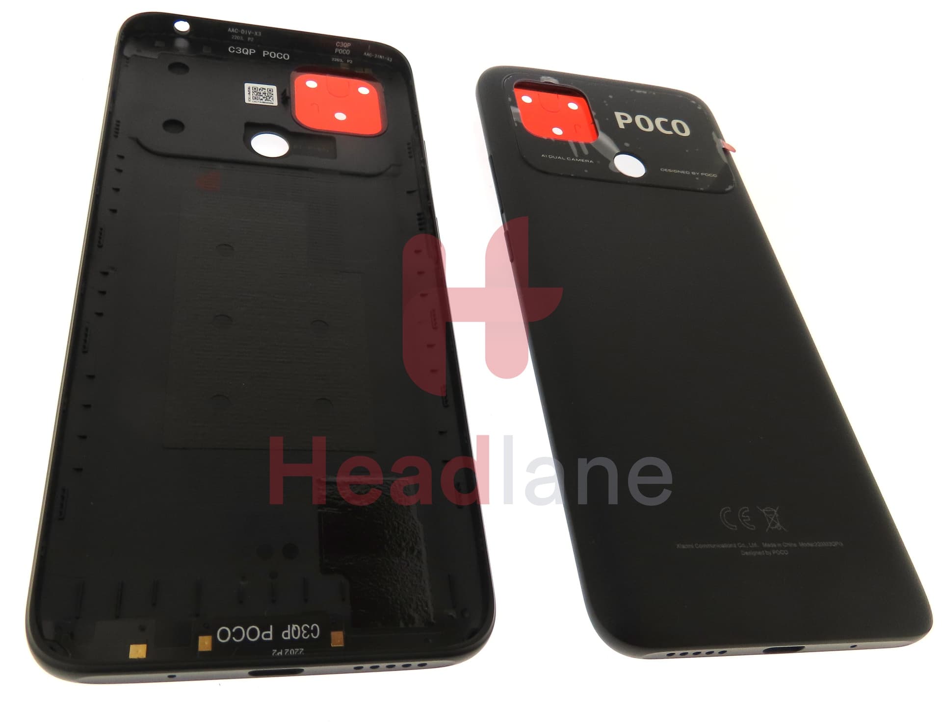 Xiaomi Poco C40 Back / Battery Cover - Black - view 2