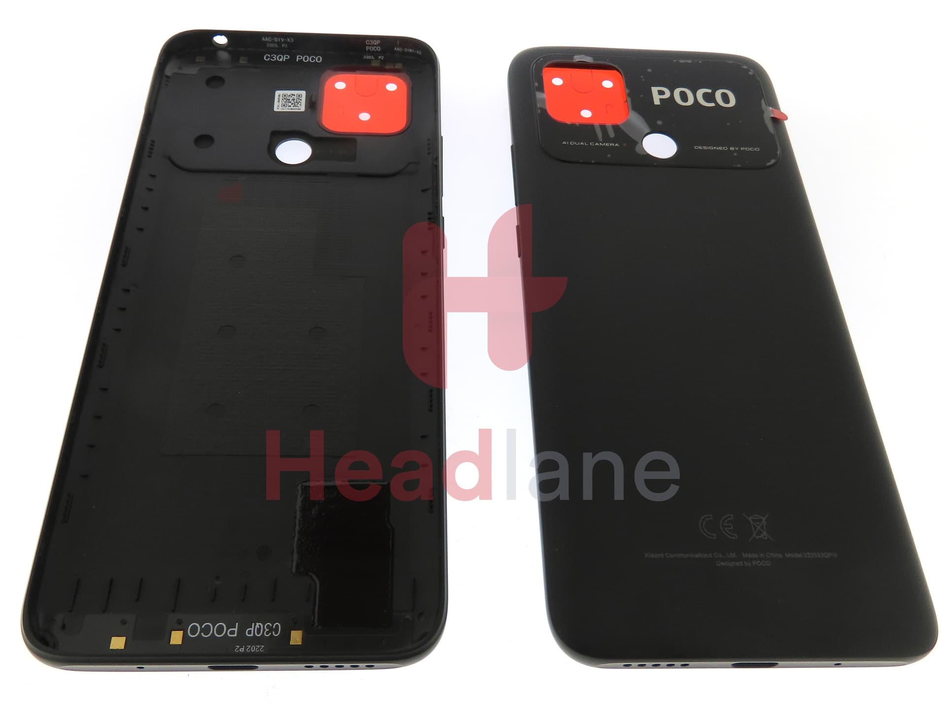 Xiaomi Poco C40 Back / Battery Cover - Black - view 3