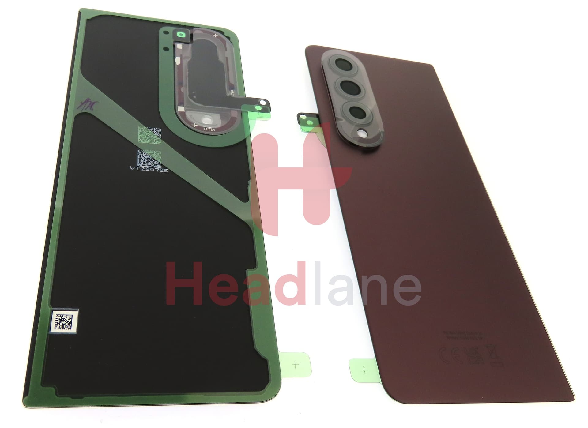 Samsung SM-F936 Galaxy Z Fold4 5G Back / Battery Cover - Burgundy - view 2