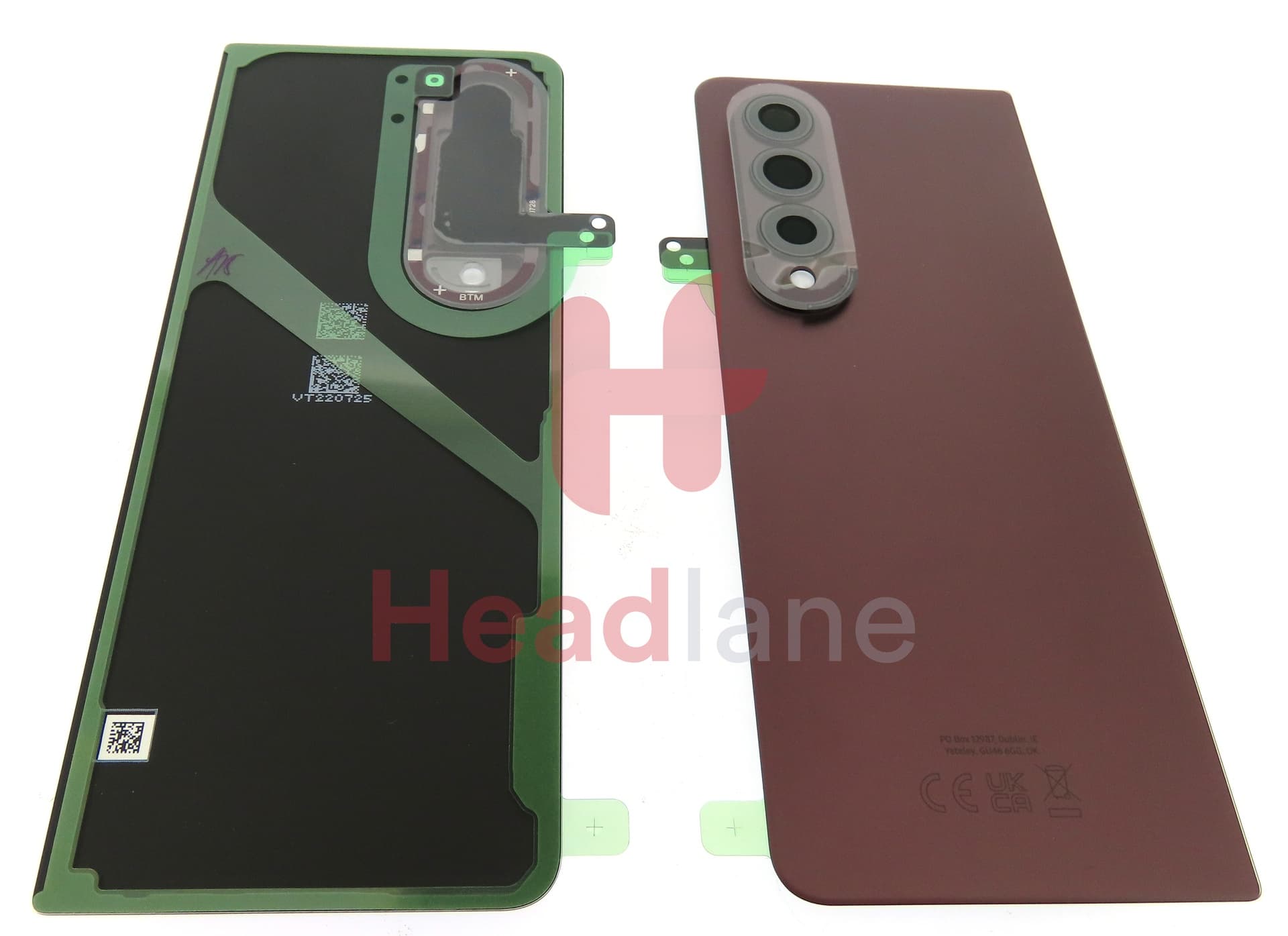 Samsung SM-F936 Galaxy Z Fold4 5G Back / Battery Cover - Burgundy - view 3