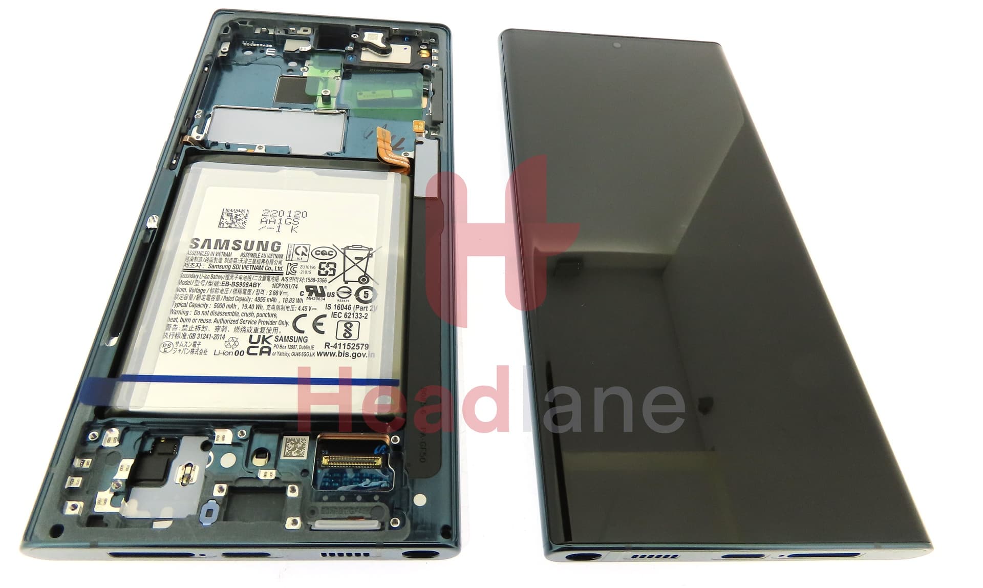 Samsung SM-S908 Galaxy S22 Ultra LCD Display / Screen + Touch + Battery - Green - view 3