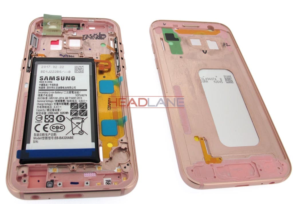 Samsung SM-A320 Galaxy A3 (2017) Middle + Battery - Pink - view 2