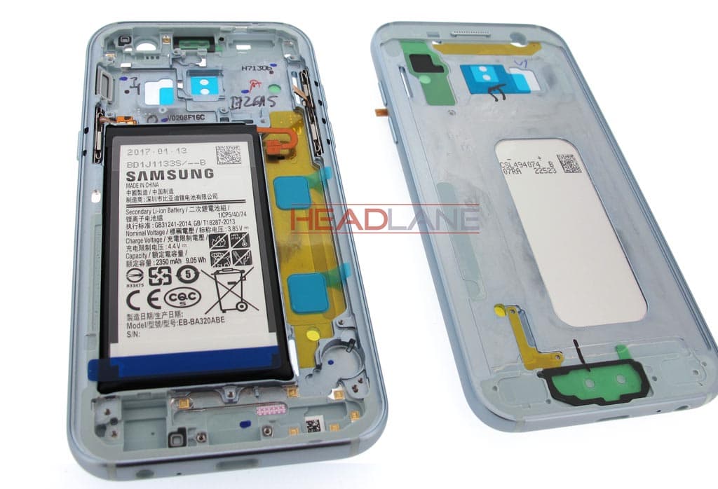 Samsung SM-A320 Galaxy A3 (2017) Middle + Battery - Blue - view 2