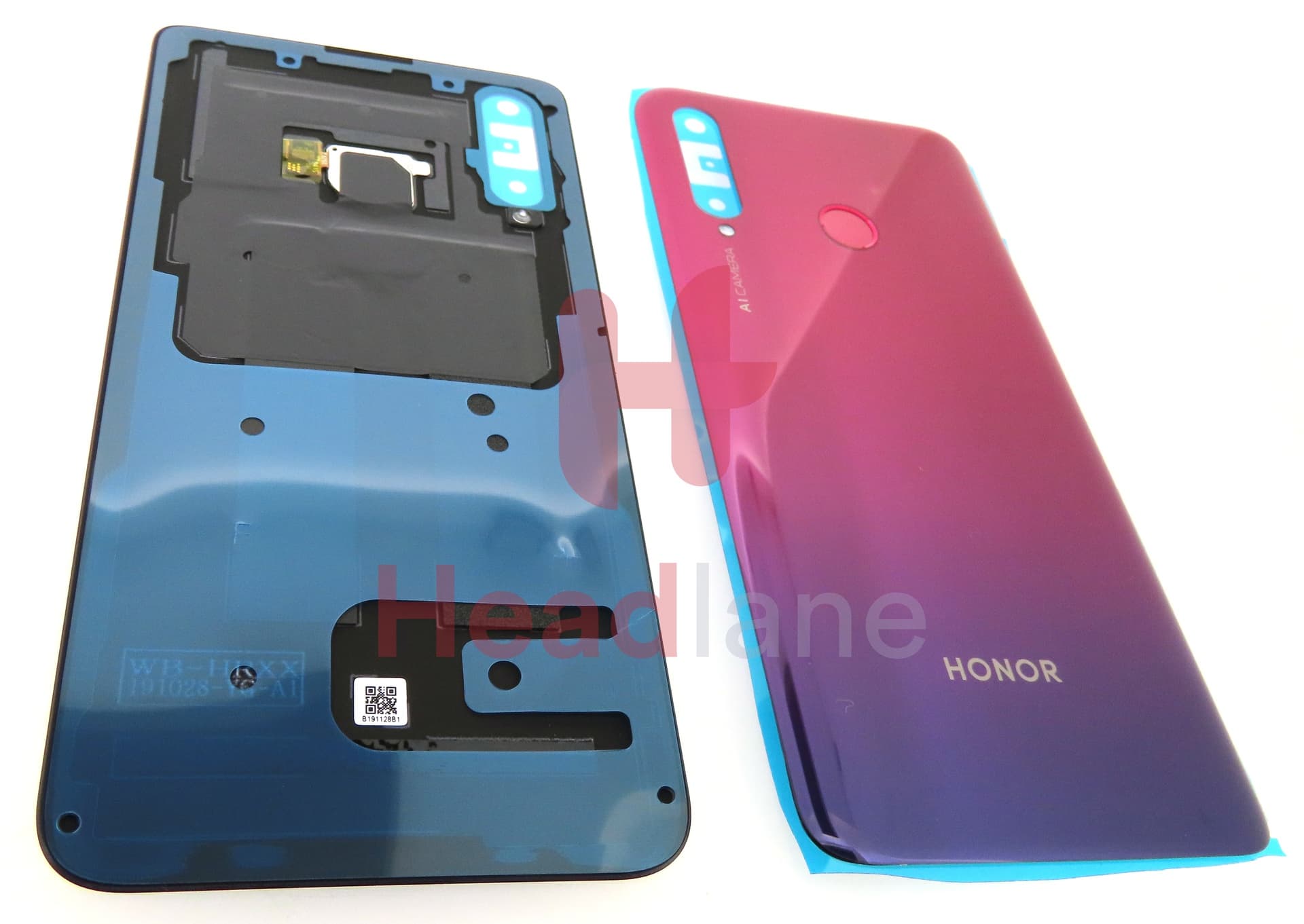Huawei Honor 20 Lite Back / Battery Cover + Fingerprint Sensor - Red - view 2