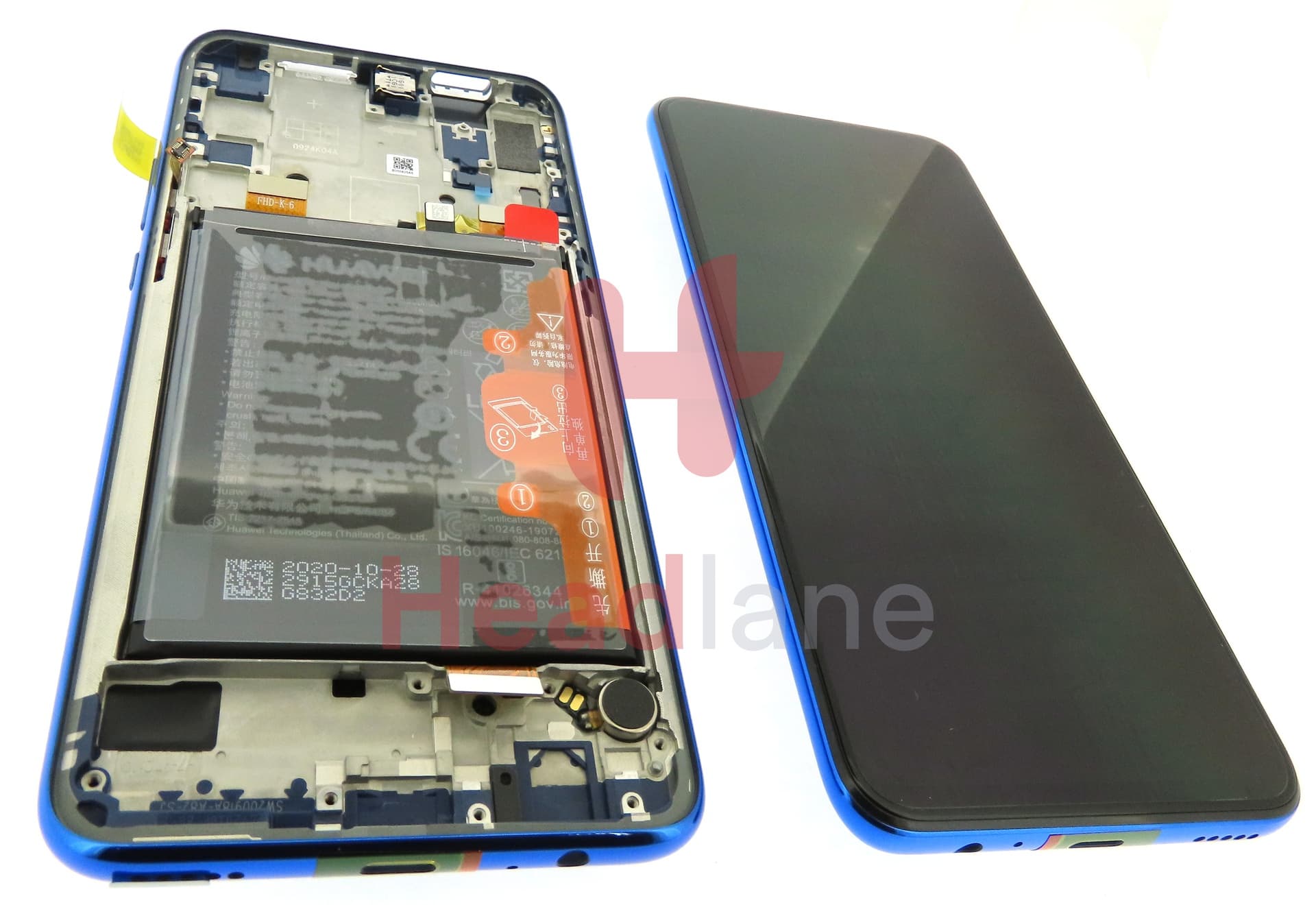 Huawei Honor 9X LCD Display / Screen + Touch + Battery - Blue - view 2