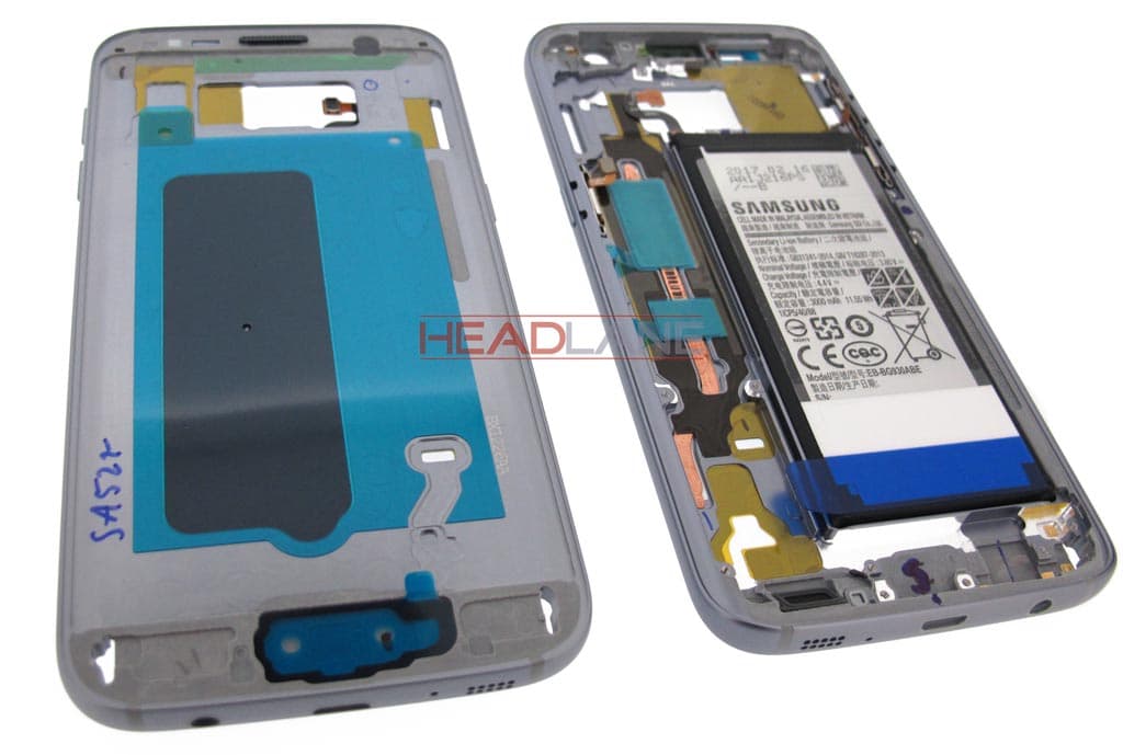 Samsung SM-G930F Galaxy S7 Middle Cover + Battery - Black - view 2