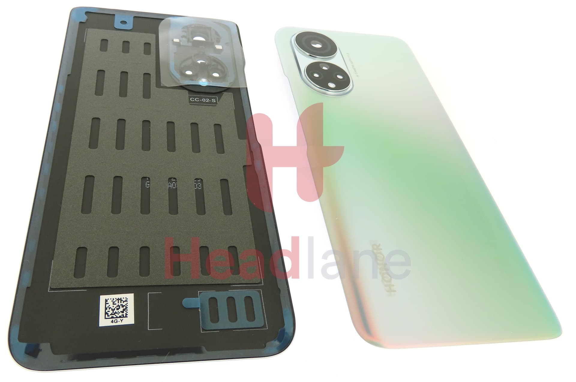 Honor X7 Back / Battery Cover + Camera Decoration + Lens - Silver - view 3