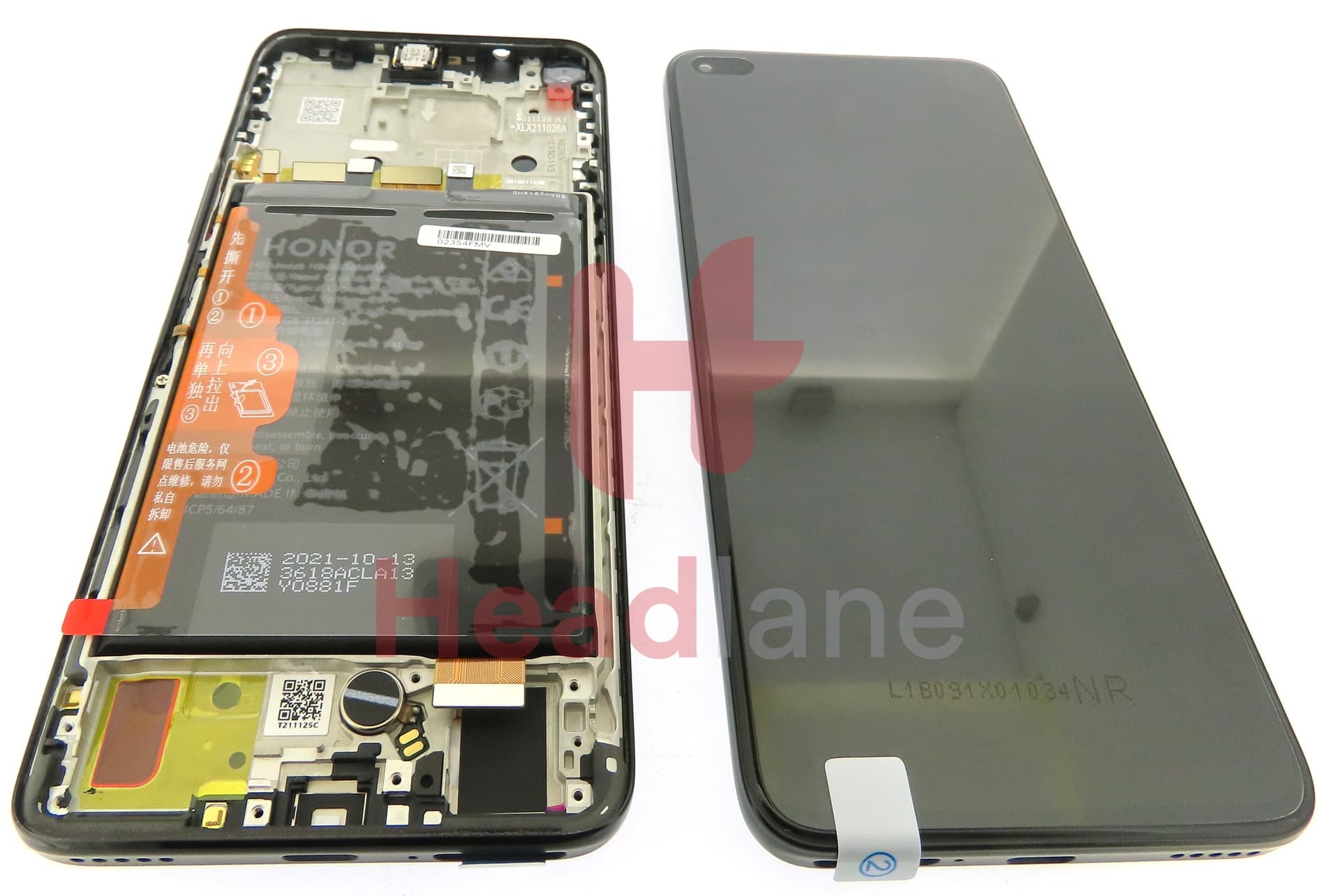 Honor 50 Lite LCD Display / Screen + Touch + Battery Assembly - Blue 3