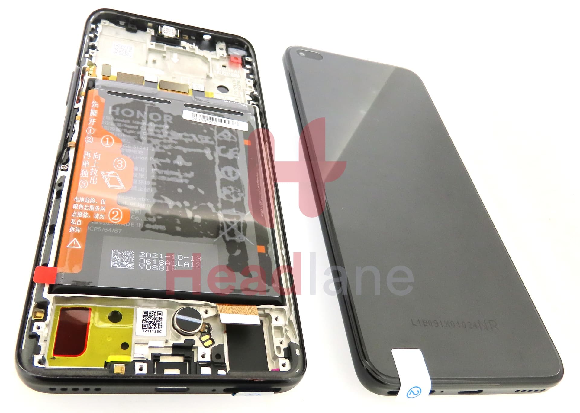 Honor 50 Lite LCD Display / Screen + Touch + Battery Assembly - Black 3