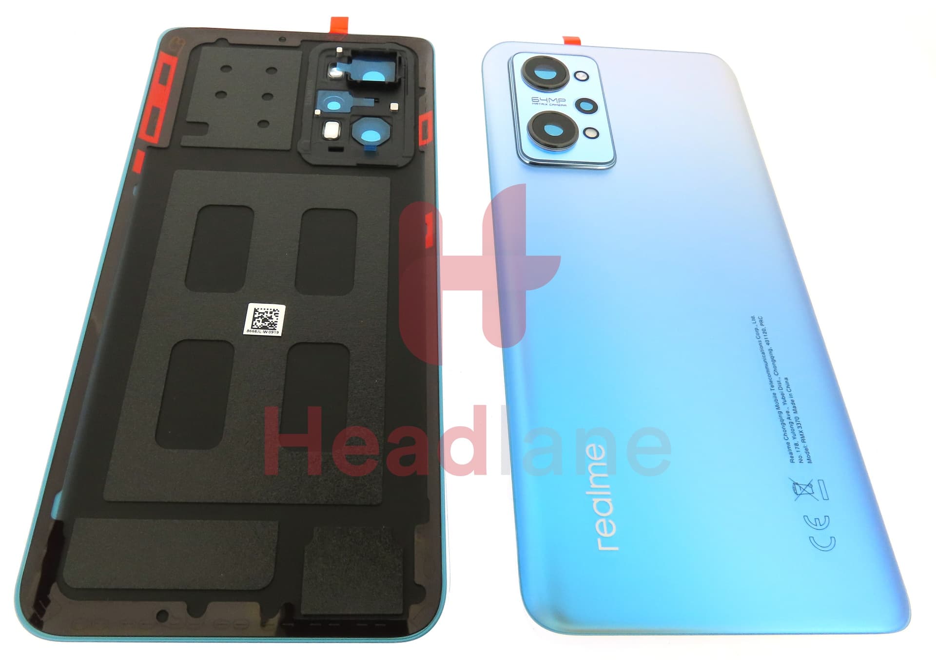 Realme RMX3370 GT Neo 2 Back / Battery Cover - Blue - view 3