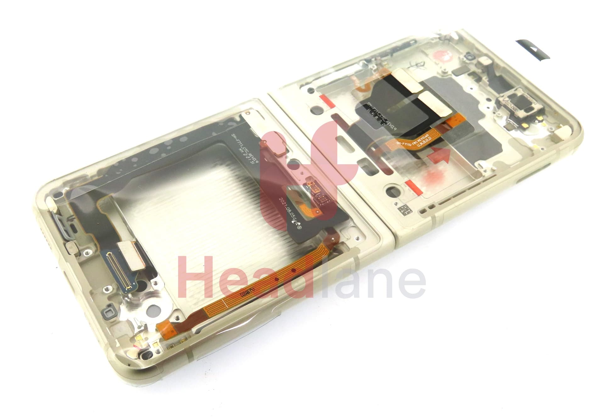 Samsung SM-F711 Galaxy Z Flip3 5G LCD Display / Screen + Touch - Cream (No Camera) - view 3