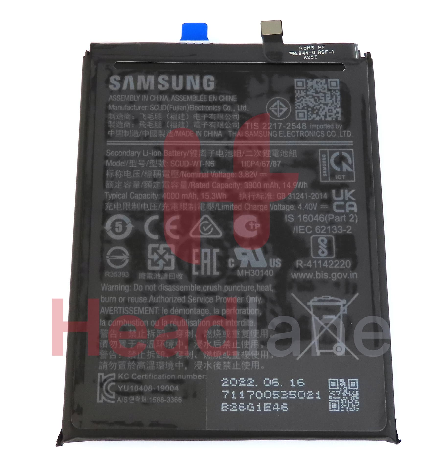 Samsung SM-A107 A207 Galaxy A10s A20s SCUD-WT-N6 Internal Battery - view 2