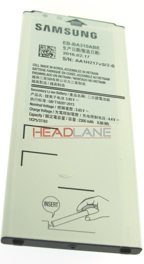 Samsung SM-A310 Galaxy A3 (2016) EB-BA310ABE Battery 2300mAh - view 2