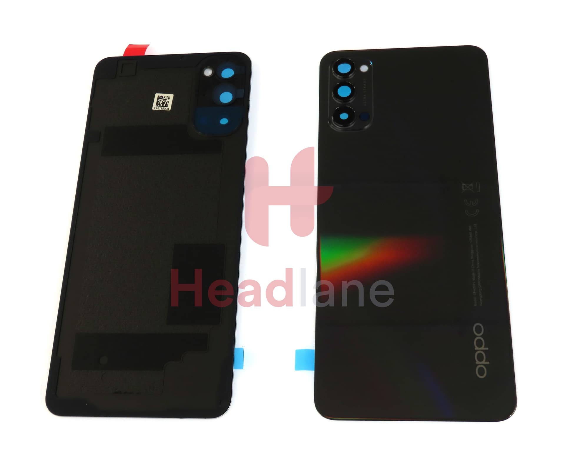 Oppo CPH2091 Reno4 5G Back / Battery Cover - Black - view 2