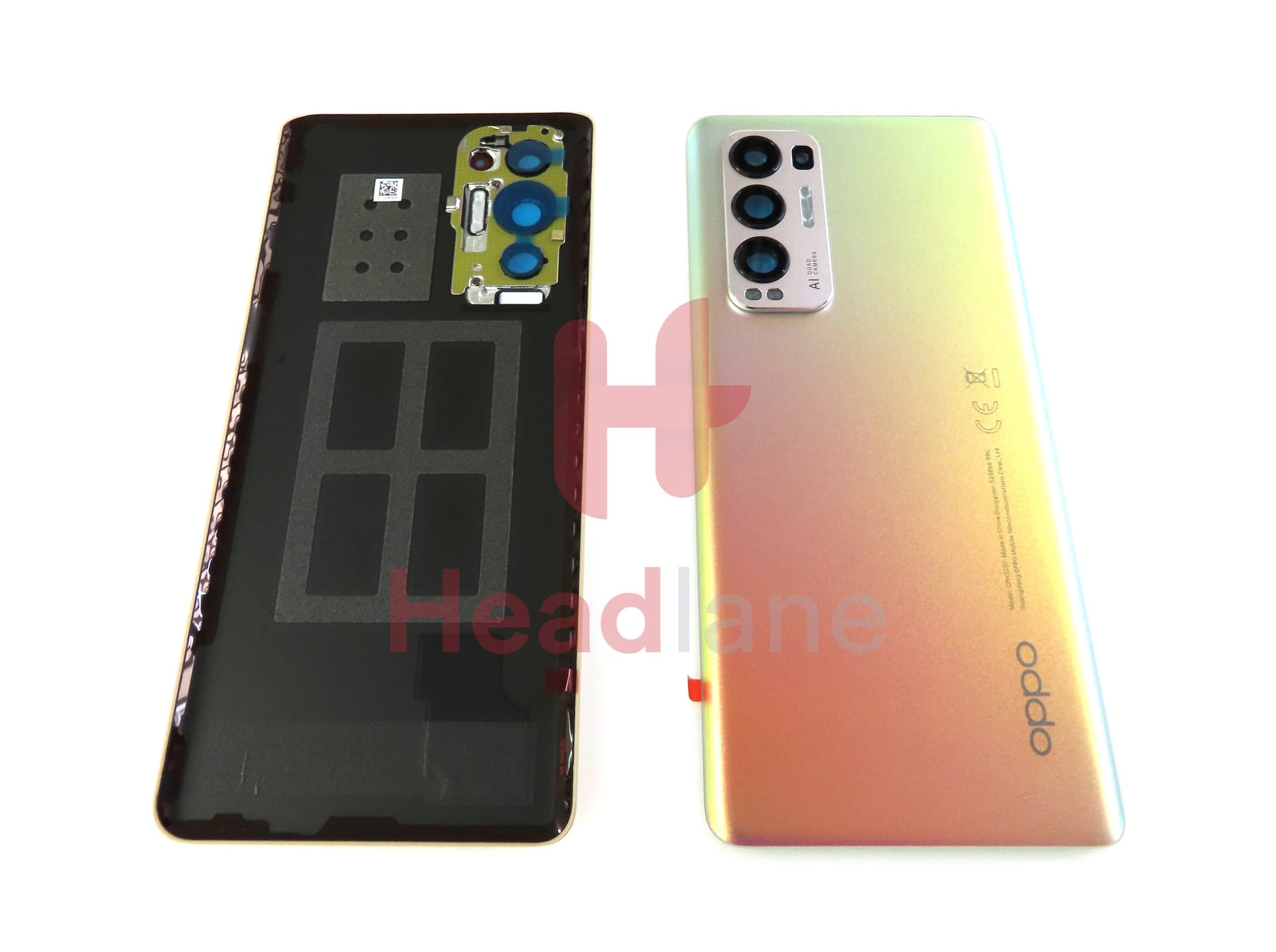 Oppo CPH2207 Find X3 Neo Back / Battery Cover - Silver - view 2