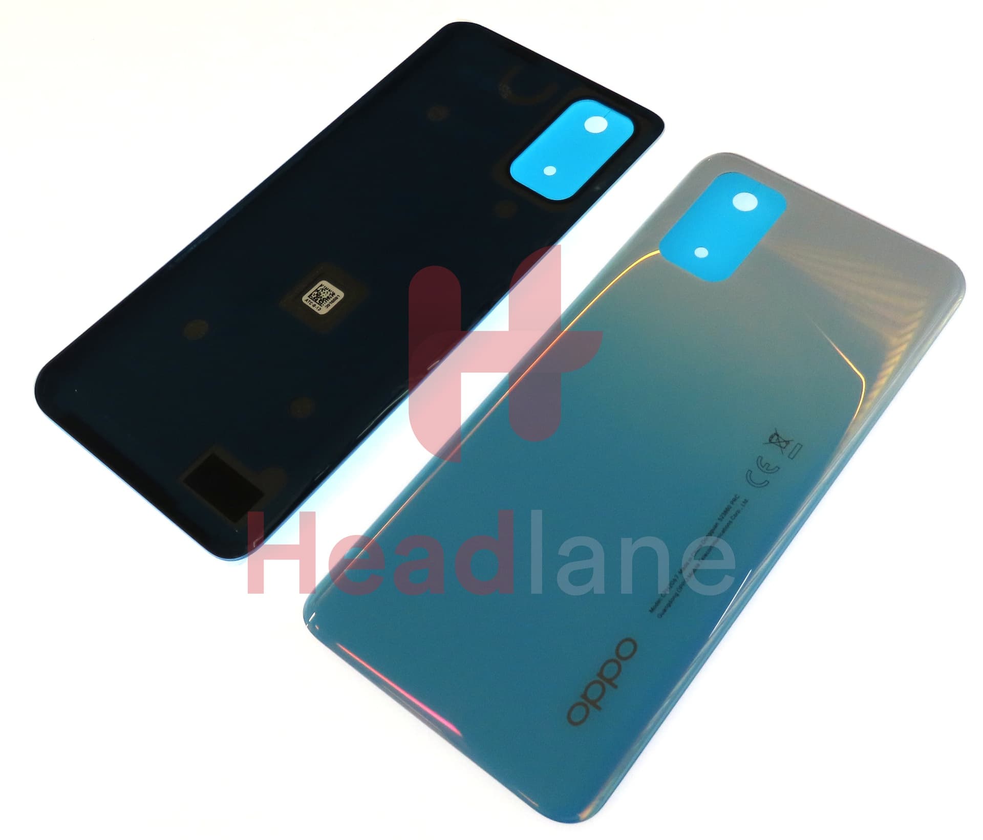 Oppo CPH2067 A72 Back / Battery Cover - White / Blue - view 2