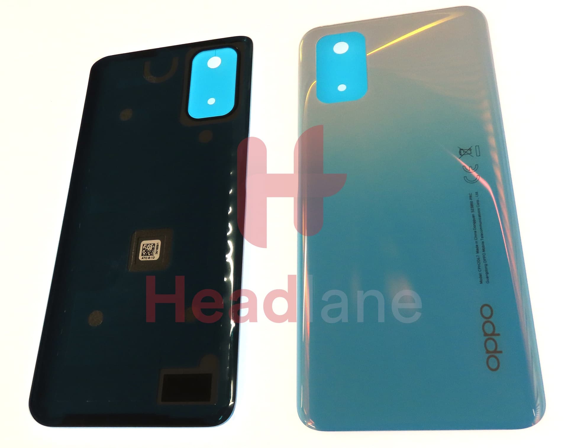 Oppo CPH2067 A72 Back / Battery Cover - White / Blue - view 3