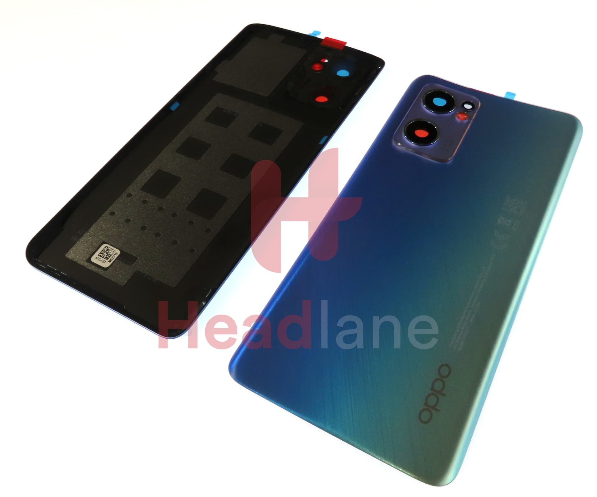 Oppo CPH2371 Reno7 5G / Find X5 Lite Back / Battery Cover - Blue - view 2