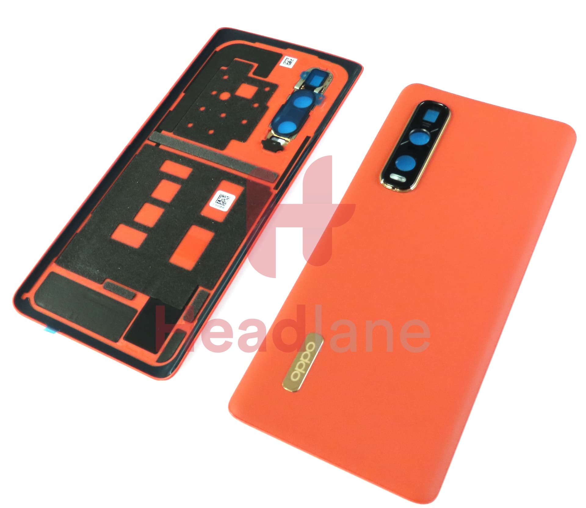 Oppo CPH2025 Find X2 Pro Back / Battery Cover - Orange - view 2