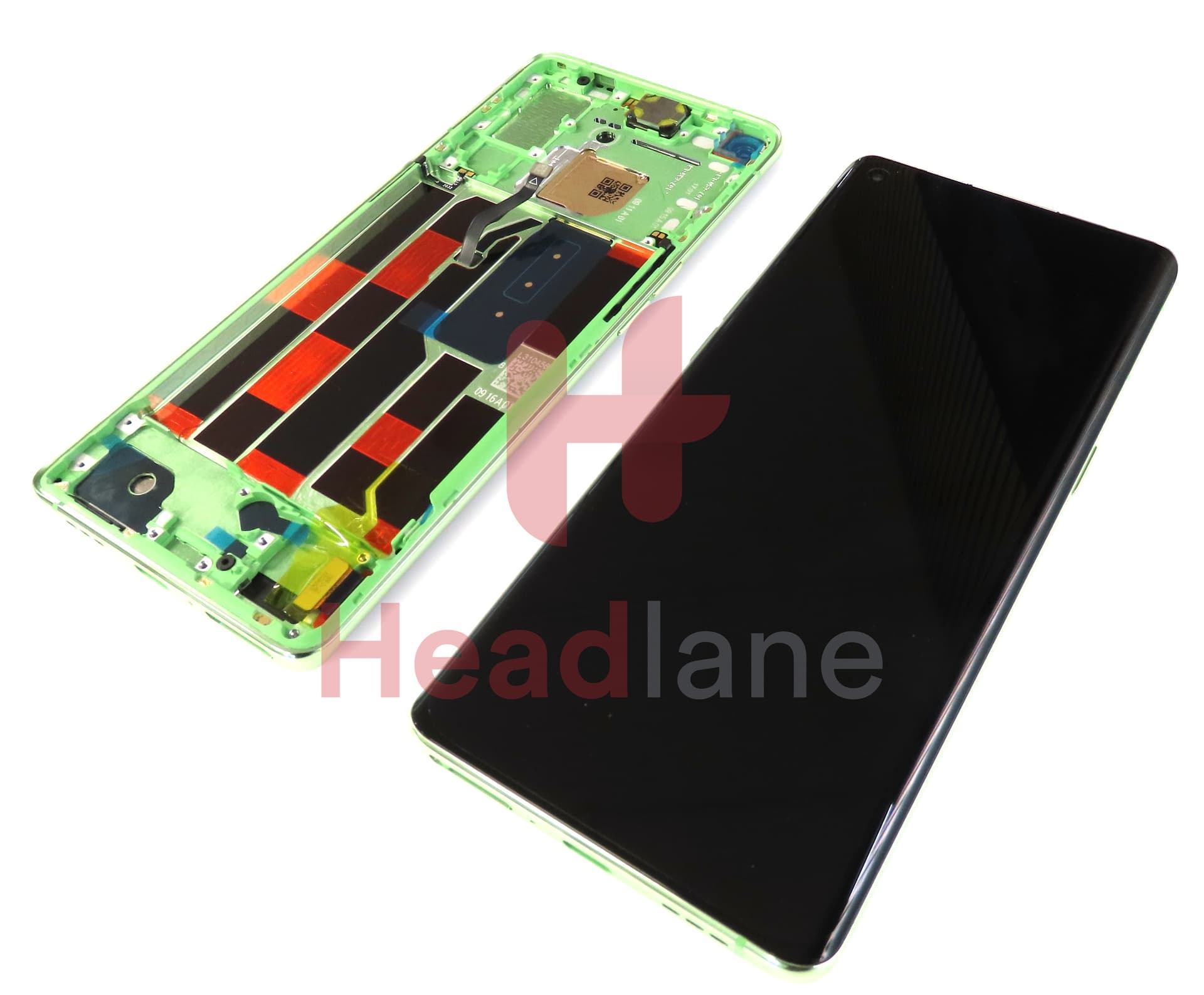 Oppo CPH2089 Reno4 Pro 5G LCD Display / Screen + Touch - Green Glitter - view 2