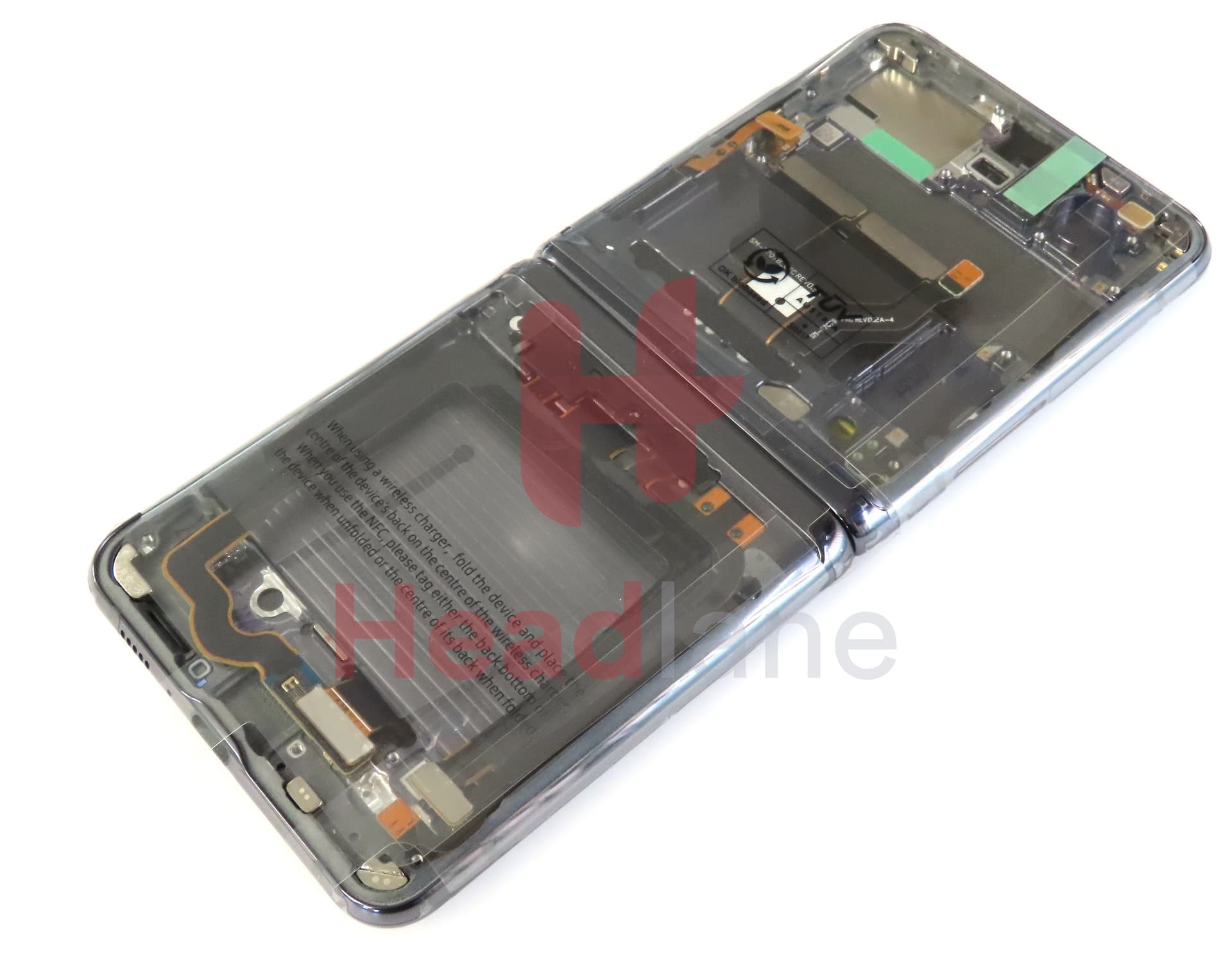 Samsung SM-F707 Galaxy Z Flip 5G LCD Display / Screen + Touch - Mystic Grey (No Camera) - view 2