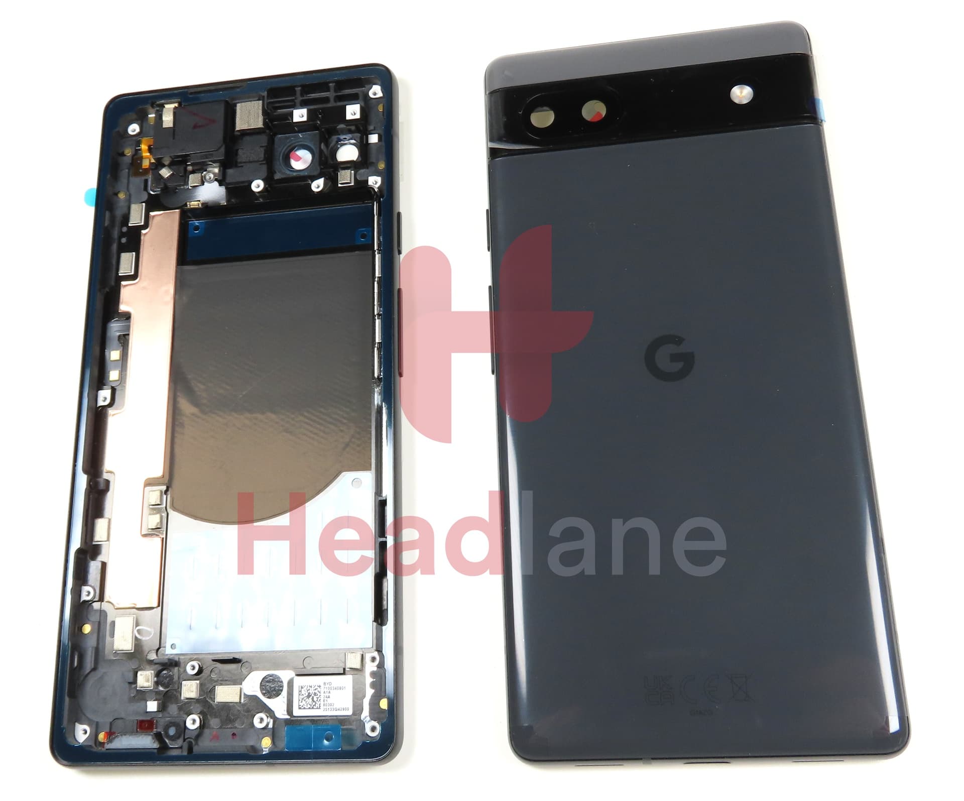 Google Pixel 6a Back / Battery Cover - Charcoal - view 3