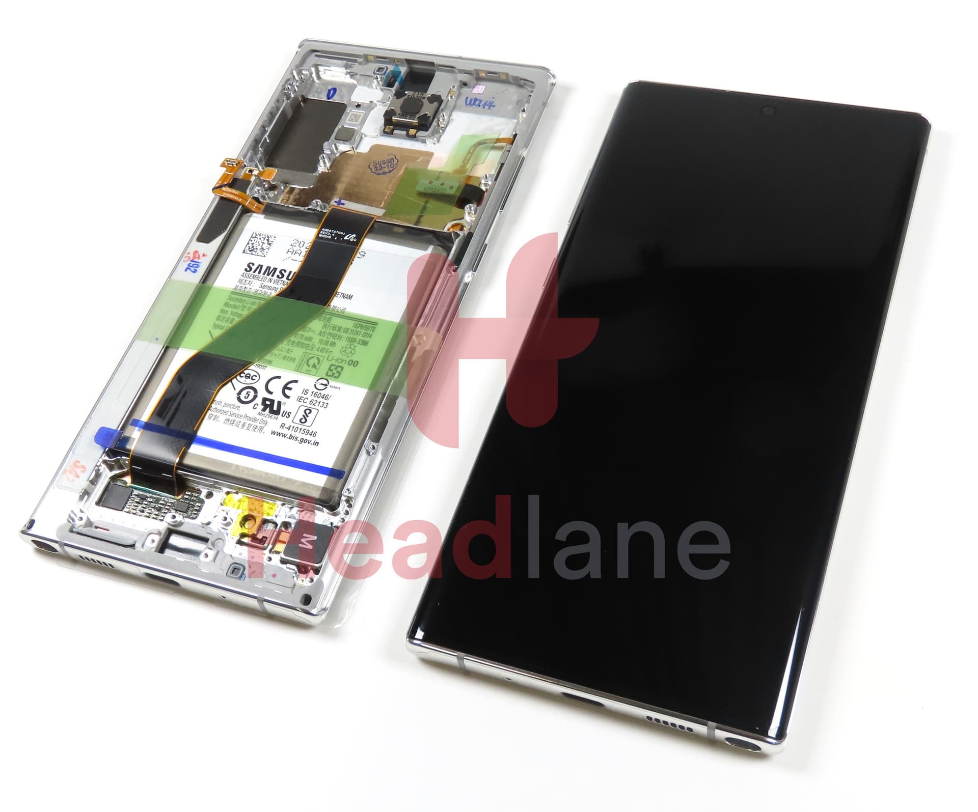 Samsung SM-N975 Galaxy Note 10+ / Note 10 Plus LCD Display / Screen + Touch + Battery - Aura White - view 2