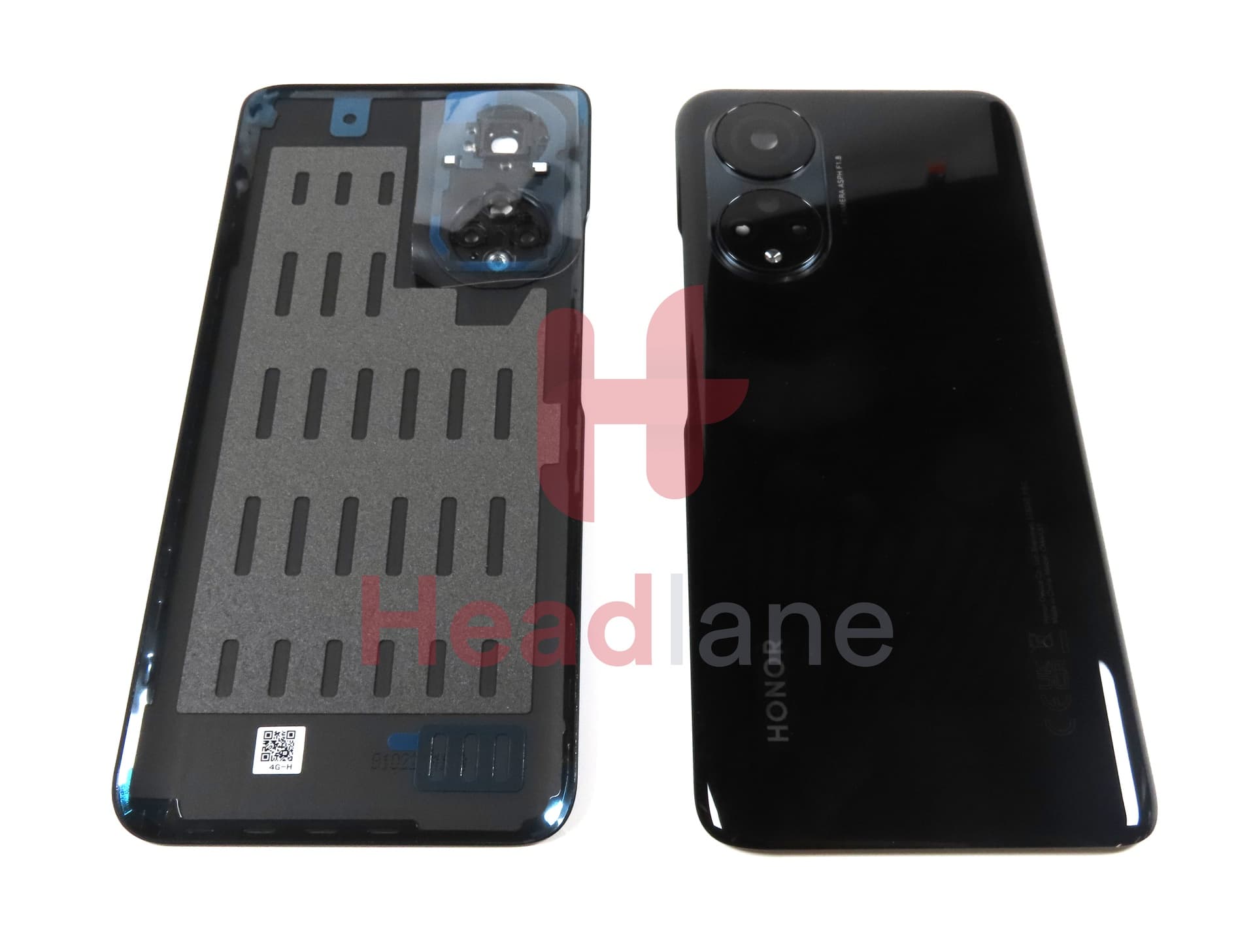 Honor X7 Back / Battery Cover + Camera Decoration + Lens - Black - view 2