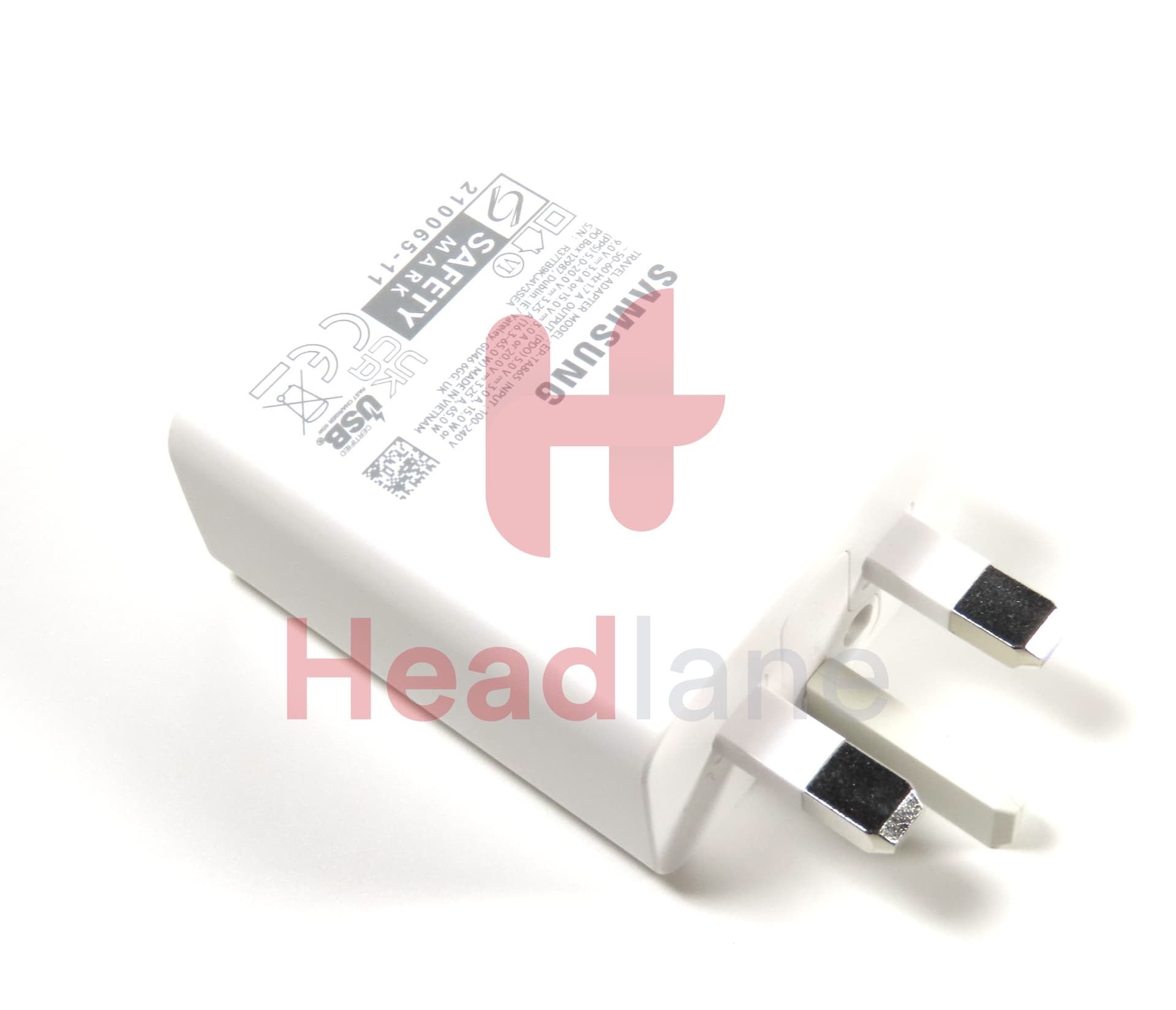 Samsung NP960QFG NP730QFG NP960XFG NP750XDA NP755XDA NP930XDB NP935QDB NP950XDB EP-TA865 5-20V 3-3.2A 65W USB-C Charger UK 3 Pin - White - view 2