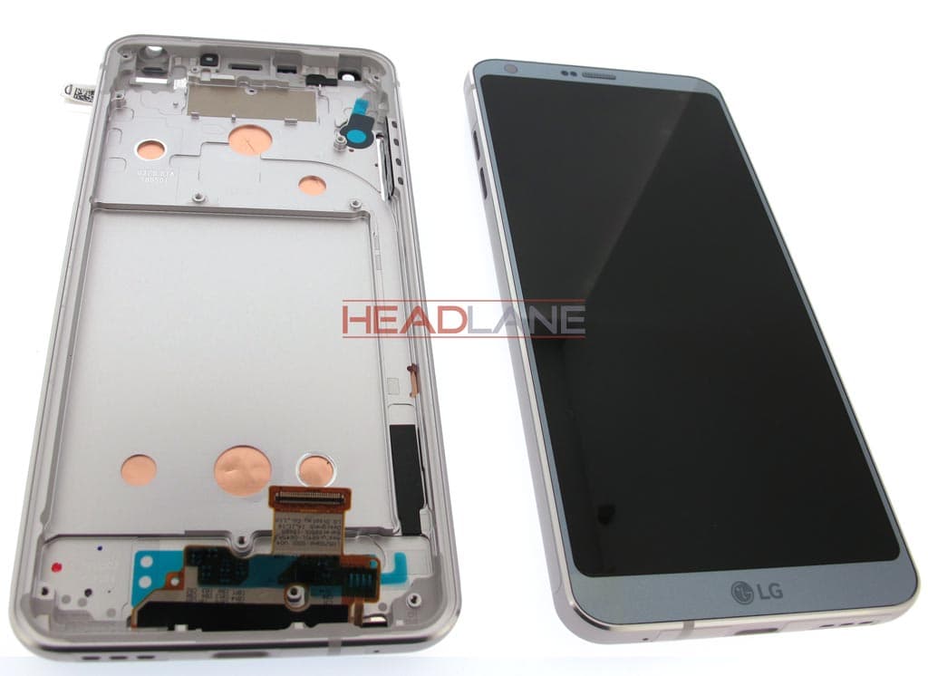 LG H870 G6 LCD Display / Screen + Touch - Platinum - view 2