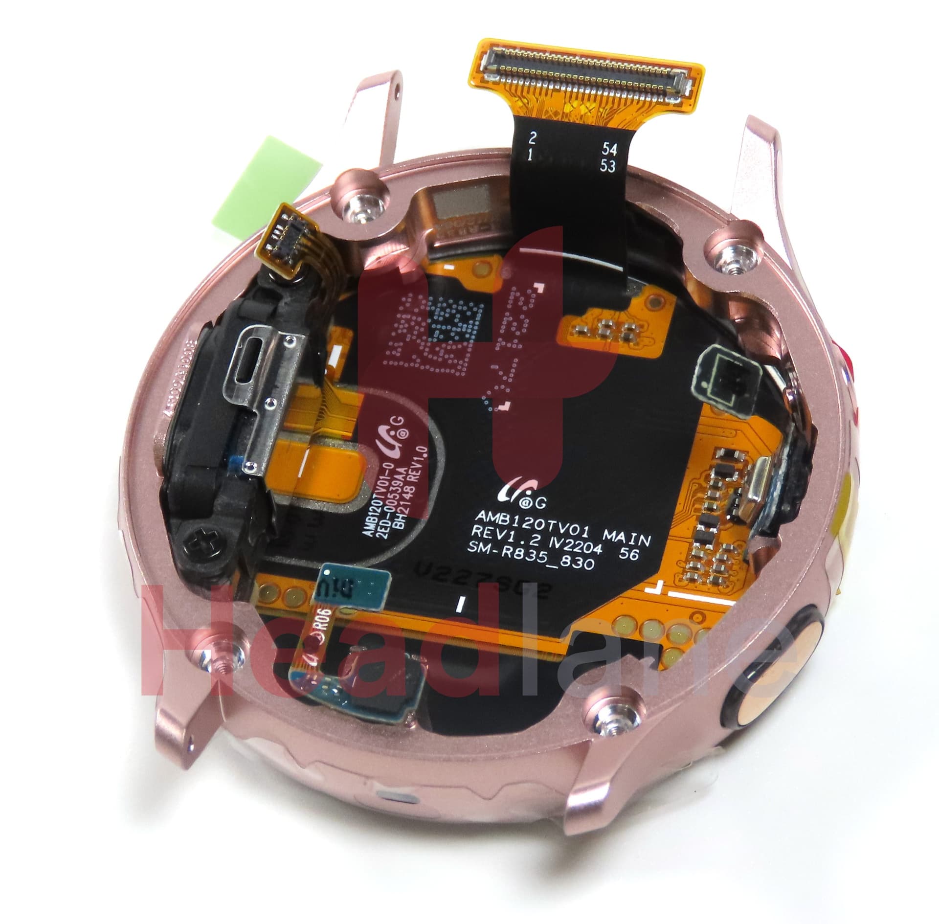 Samsung SM-R830 Galaxy Watch Active2 LCD Display / Screen + Touch - Pink Gold - view 3