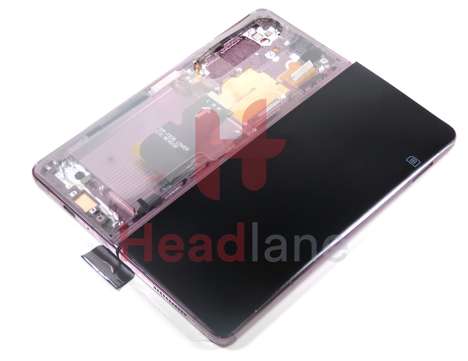 Samsung SM-F936 Galaxy Z Fold4 5G LCD Display / Screen + Touch - Burgundy - view 2