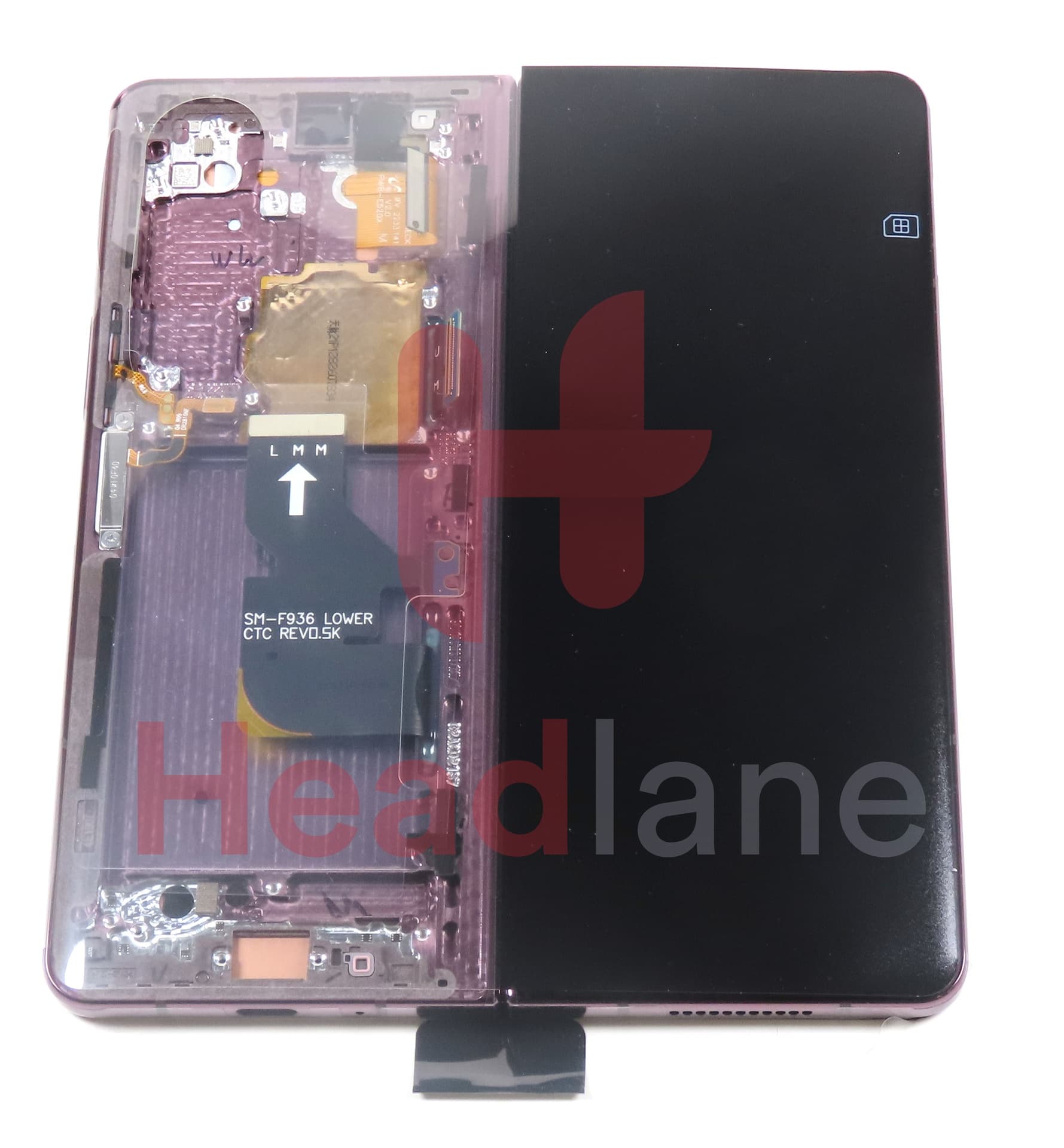 Samsung SM-F936 Galaxy Z Fold4 5G LCD Display / Screen + Touch - Burgundy - view 3