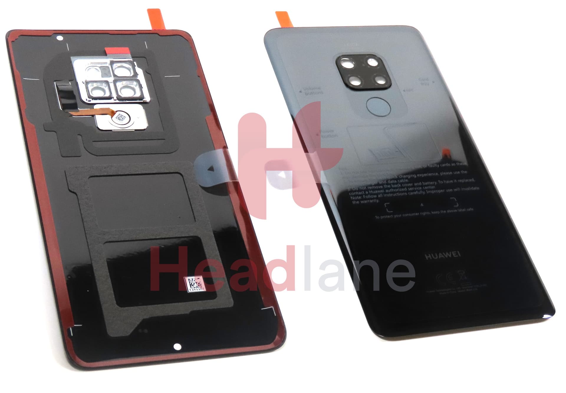 Huawei Mate 20 Back / Battery Cover - Black (Single SIM) - view 3