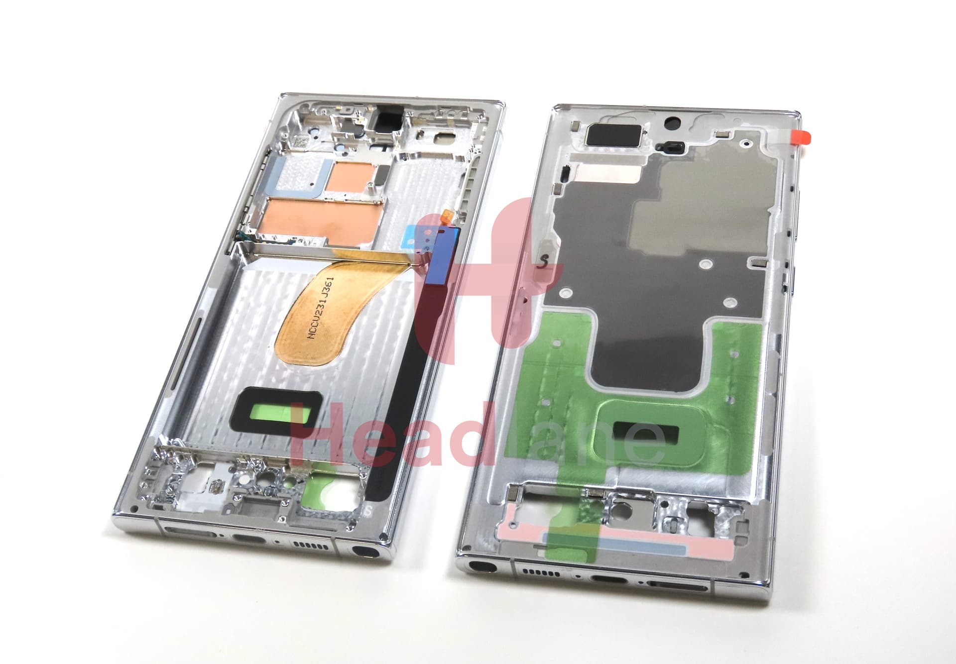 Samsung SM-S918 Galaxy S23 Ultra Display Frame / Chassis - Sky Blue / Lime - view 2
